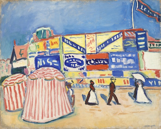 Albert Marquet, Affiches à Trouville, 1906, Öl auf Leinwand, 65.1 x 81.3 cm - Creditline: National Gallery of Art, Washington, Collection of Mr. and Mrs. John Hay Whitney
